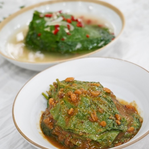 풋콩잎 물김치, 풋콩잎 된장무침